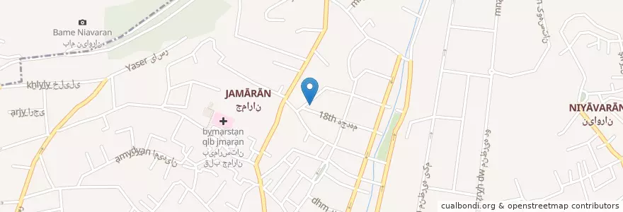 Mapa de ubicacion de کافه سایه en Иран, Тегеран, شهرستان شمیرانات, Тегеран, بخش رودبار قصران.