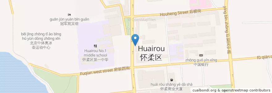 Mapa de ubicacion de 邮政储蓄银行 en الصين, بكين, خبي, 怀柔区 / Huairou.
