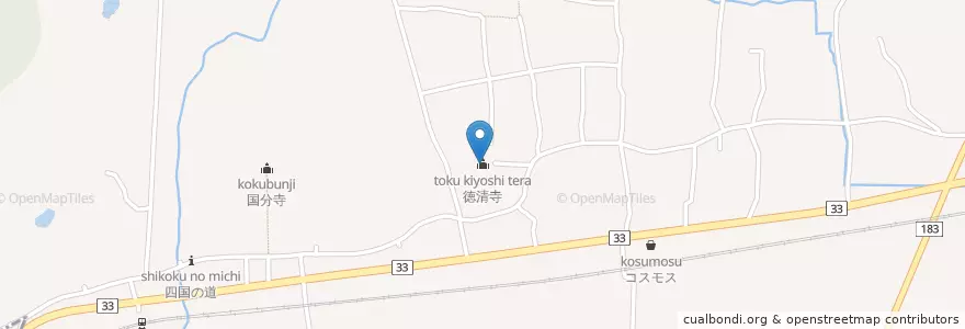 Mapa de ubicacion de 徳清寺 en Giappone, Prefettura Di Kagawa, 高松市.