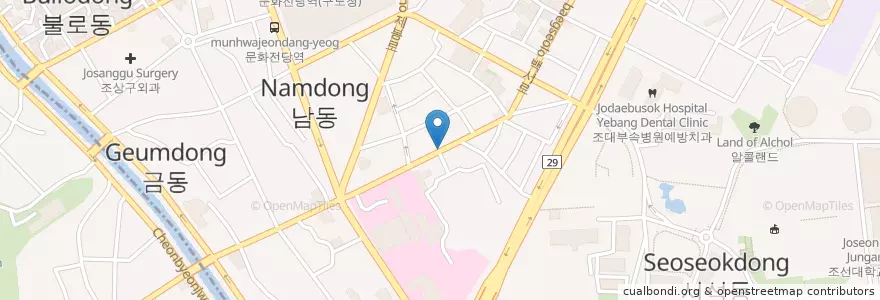 Mapa de ubicacion de KEB하나은행 금남로지점 en 대한민국, 전라남도, 광주, 동구.