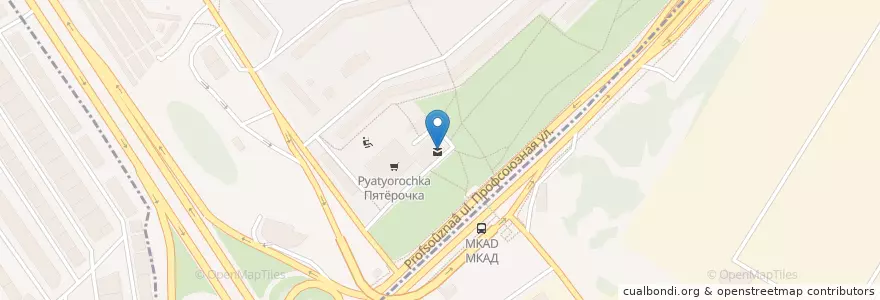Mapa de ubicacion de Почта Банк en 俄罗斯/俄羅斯, Центральный Федеральный Округ, Москва, Район Тёплый Стан.
