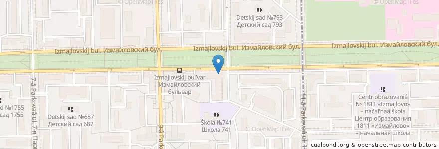 Mapa de ubicacion de Sberbank en Russia, Central Federal District, Moscow, Eastern Administrative Okrug, Izmaylovo District.