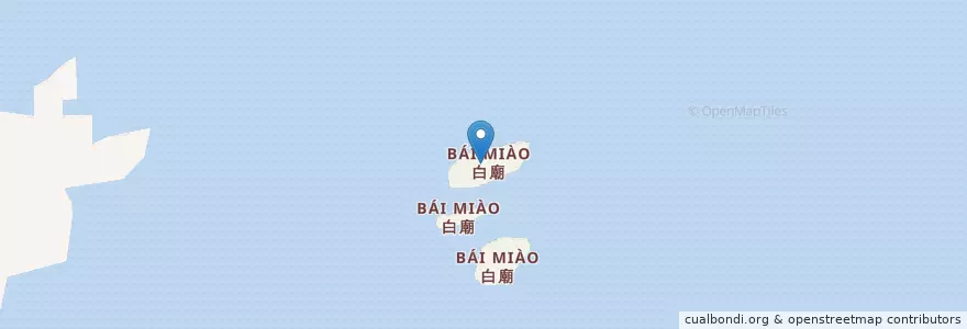 Mapa de ubicacion de 白廟 en Chine, Taïwan, Province Du Fujian, 馬祖地區限制水域, 馬祖地區限制水域, Fujian, Îles Matsu, 白廟, Beigan.