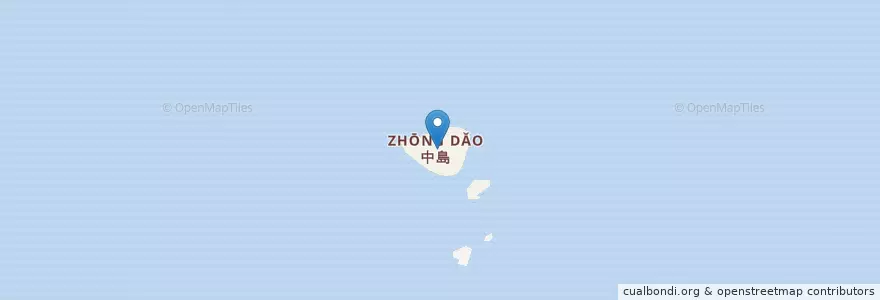 Mapa de ubicacion de 中島 en 중국, 타이완, 馬祖地區限制水域, 福建省, 馬祖地區限制水域, 푸젠성, 마쭈 열도, 中島, 베이간향.