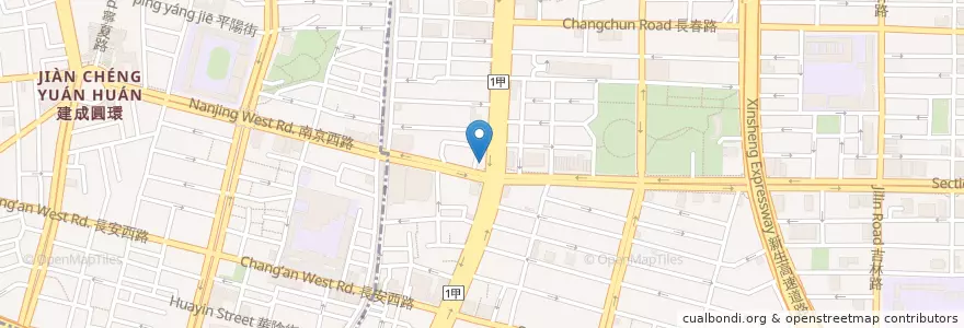 Mapa de ubicacion de 六堆伙房中山店 en تایوان, 新北市, تایپه, 中山區.