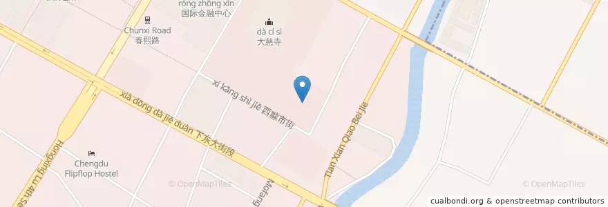 Mapa de ubicacion de 鼎太丰 en China, Sichuan, 成都市, 锦江区 (Jinjiang), 合江亭街道 / Hejiangting.