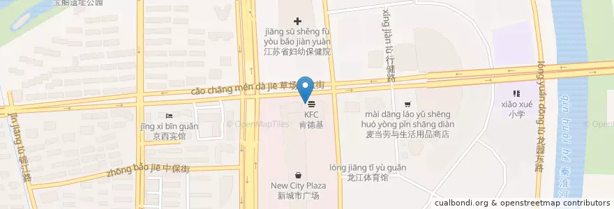 Mapa de ubicacion de 必胜客 en Китай, Цзянсу, Нанкин, Гулоу.