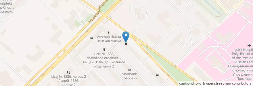 Mapa de ubicacion de Аптека столицы en Россия, Центральный Федеральный Округ, Москва, Западный Административный Округ, Район Раменки.