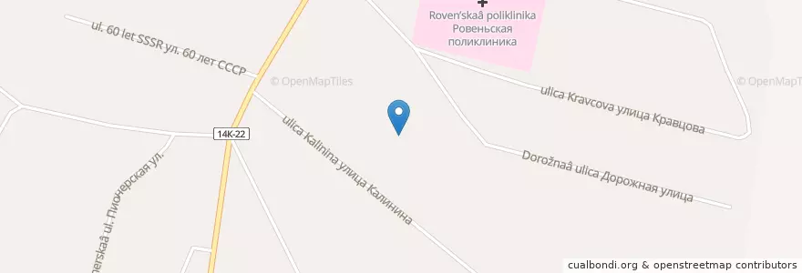 Mapa de ubicacion de городское поселение Ровеньки en Rusland, Centraal Federaal District, Oblast Belgorod, Ровеньский Район, Городское Поселение Ровеньки.
