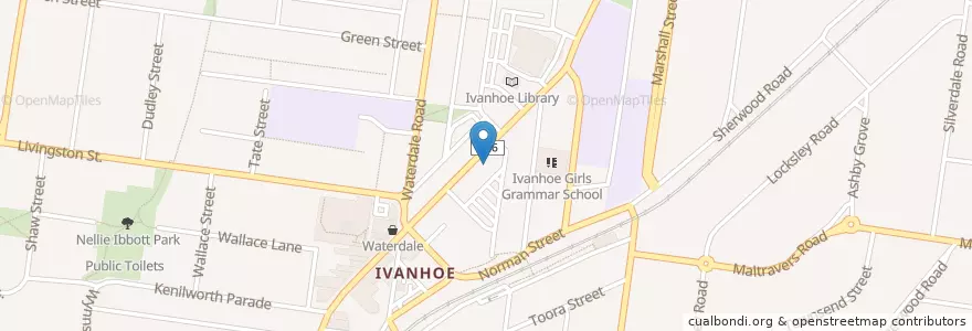 Mapa de ubicacion de Westpac en Австралия, Виктория, City Of Banyule.