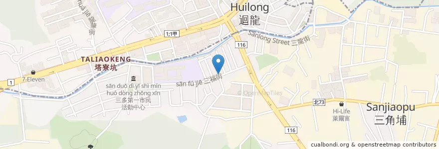 Mapa de ubicacion de 瑞祥川味牛肉麵 en Taiwan, New Taipei, Shulin District.