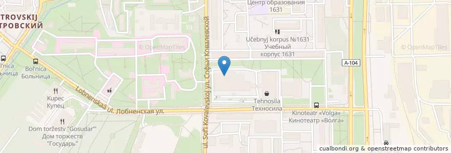 Mapa de ubicacion de Теремок en روسیه, Центральный Федеральный Округ, Москва, Северный Административный Округ, Дмитровский Район.