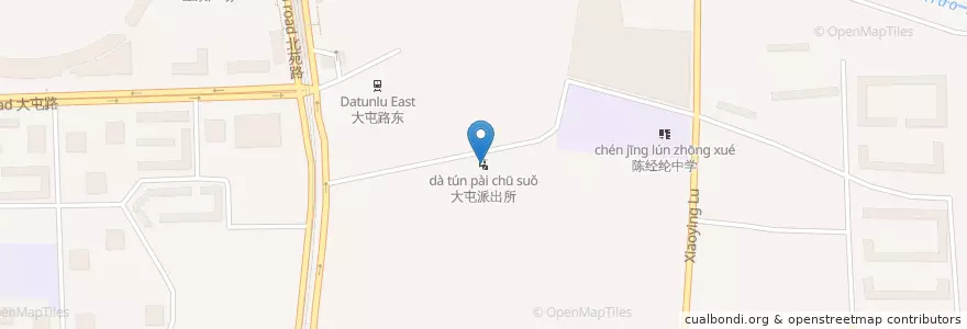 Mapa de ubicacion de 大屯派出所 en Çin, Pekin, Hebei, 朝阳区 / Chaoyang.