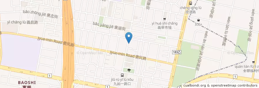 Mapa de ubicacion de 王記牛肉麵 en Taiwan, Kaohsiung, Sanmin.