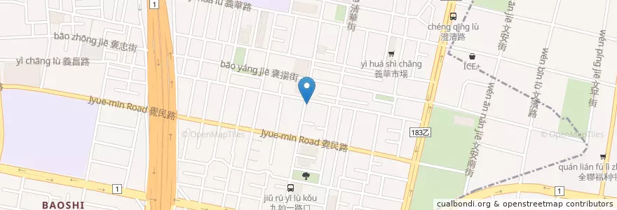 Mapa de ubicacion de 大腸麵線 en Taiwán, Kaohsiung, 三民區.