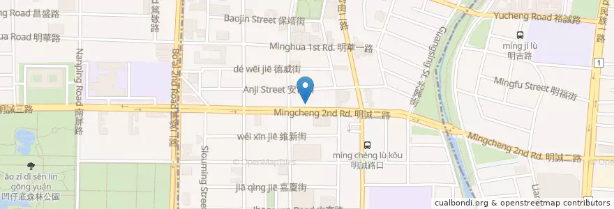 Mapa de ubicacion de 月島文字燒 en تايوان, كاوهسيونغ, 三民區, 左營區.