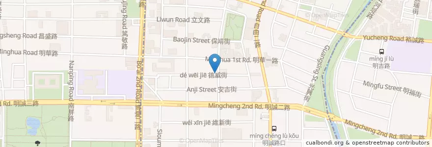 Mapa de ubicacion de 成家鴨肉麵 en Tayvan, Kaohsiung, 三民區, 左營區.