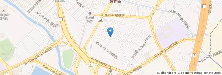 Mapa de ubicacion de 築棧鍋物料理 en تایوان, کائوهسیونگ, 楠梓區.