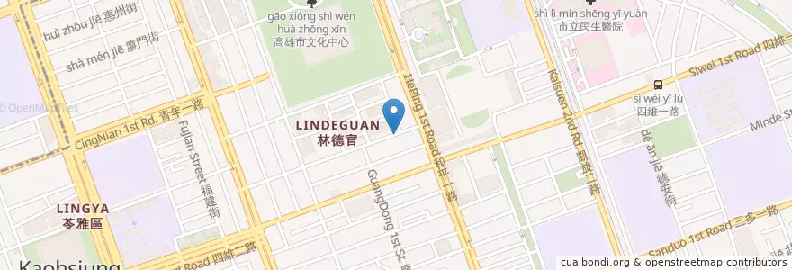 Mapa de ubicacion de 阿哈複合式餐館 en تايوان, كاوهسيونغ, 苓雅區.