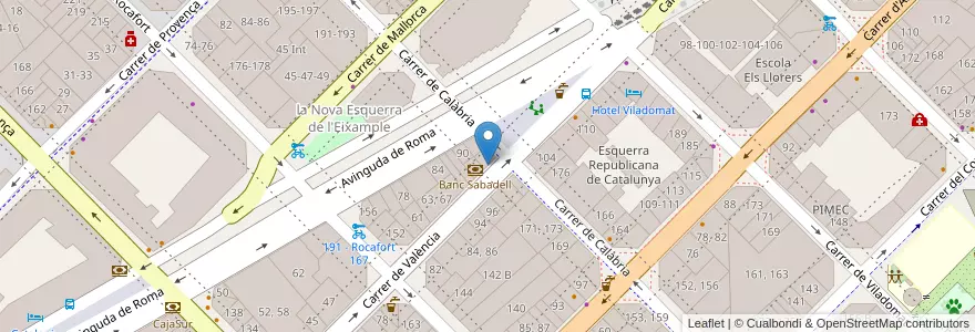 Mapa de ubicacion de 481 - (PK) Carrer de València 77 en Sepanyol, Catalunya, Barcelona, Barcelonès, Barcelona.
