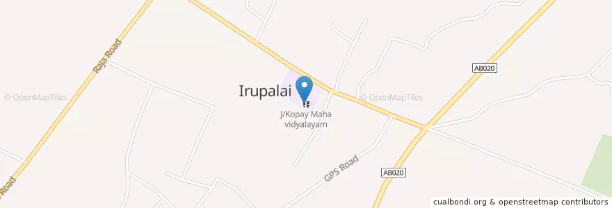Mapa de ubicacion de J/Kopay Maha vidyalayam en スリランカ, 北部州, ジャフナ県.