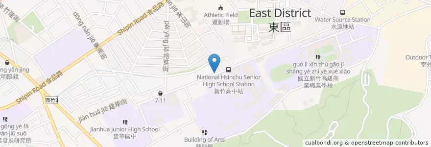 Mapa de ubicacion de 慶豐小館 en 台湾, 台湾省, 新竹市, 東区.