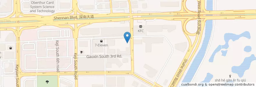 Mapa de ubicacion de Столовая en چین, گوانگ‌دونگ, شنژن, 南山区, 粤海街道.