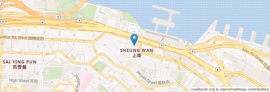 Mapa de ubicacion de Das Gute en China, Guangdong, Hong Kong, Hong Kong Island, New Territories, Central And Western District.
