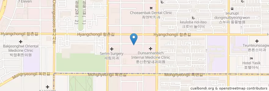 Mapa de ubicacion de Craft Rabbit en Korea Selatan, Daejeon, 서구, 둔산동.
