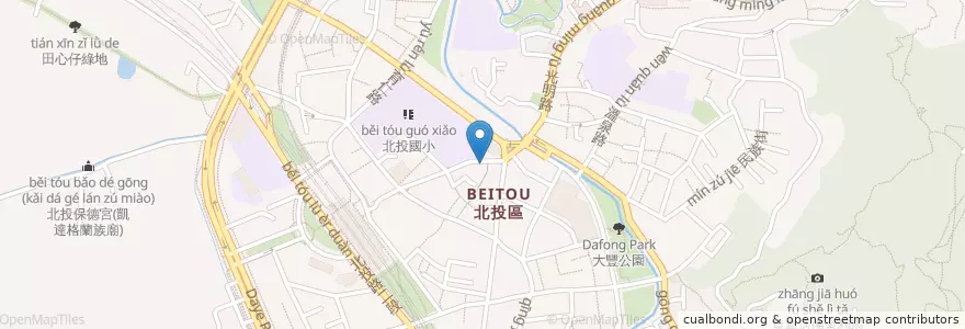 Mapa de ubicacion de 達美樂 en تایوان, 新北市, تایپه, 北投區.