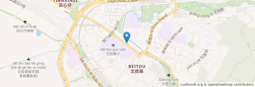 Mapa de ubicacion de 摩斯漢堡 en تایوان, 新北市, تایپه, 北投區.