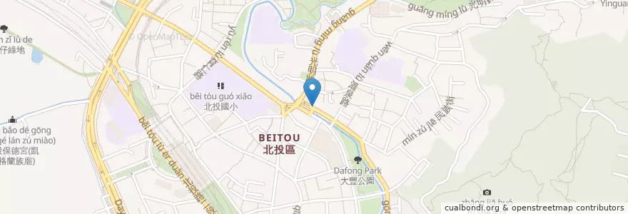 Mapa de ubicacion de 金飯碗自助餐店 en Taiwan, 新北市, Taipei, 北投區.