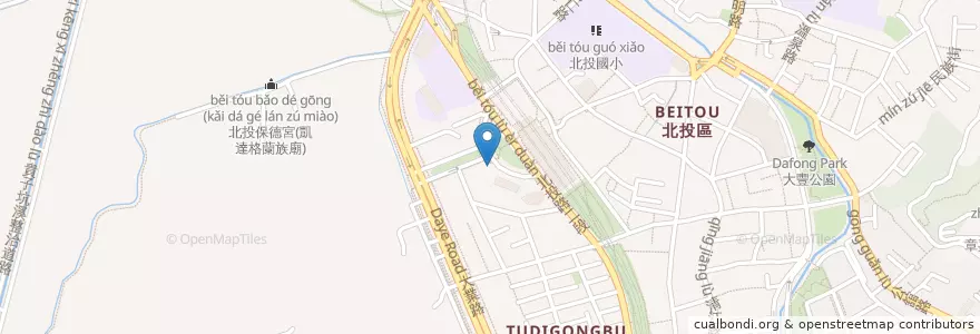 Mapa de ubicacion de 元大商業銀行 en 타이완, 신베이 시, 타이베이시, 베이터우 구.