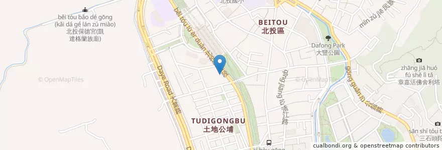 Mapa de ubicacion de 蒔蘿香草蔬食餐廳 en Taïwan, Nouveau Taipei, Taipei, 北投區.