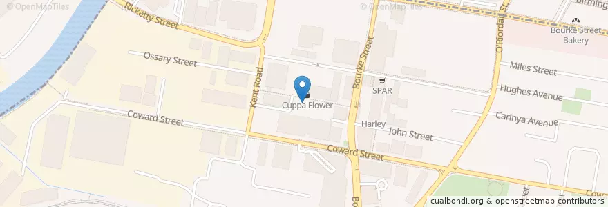 Mapa de ubicacion de Camy's en Avustralya, New South Wales, Bayside Council, Sydney.