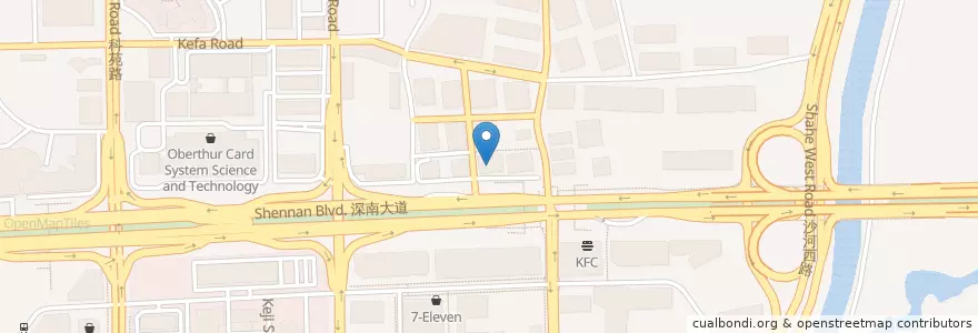 Mapa de ubicacion de 广东华兴银行 en 中国, 广东省, 深圳市, 南山区, 粤海街道.
