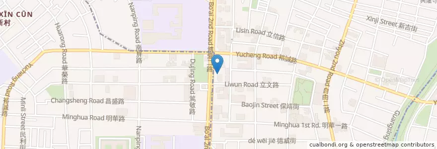 Mapa de ubicacion de 登美牙醫診所 en 타이완, 가오슝시, 구산 구, 쭤잉구.