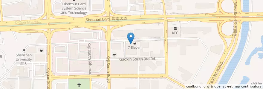 Mapa de ubicacion de 上海浦东发展银行 en 中国, 广东省, 深圳市, 南山区, 粤海街道.