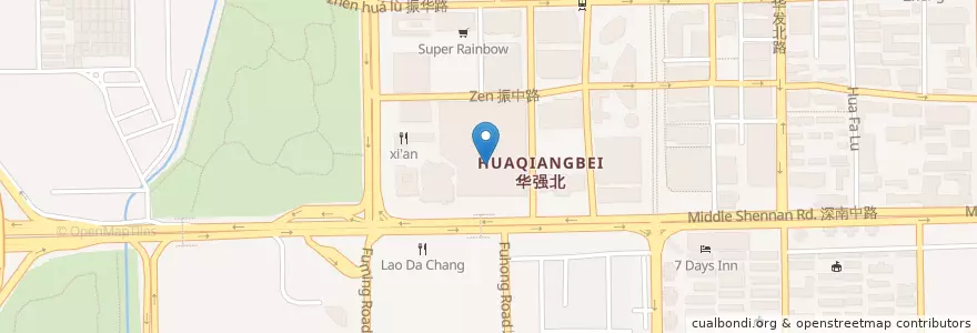 Mapa de ubicacion de Subway en Çin, Guangdong, Shenzhen, 福田区.