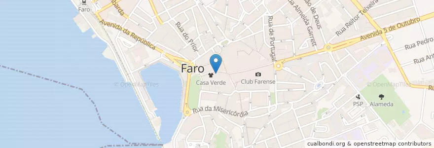 Mapa de ubicacion de Farmácia Caminé en Португалия, Алгарве, Алгарви, Faro, Faro, Faro.