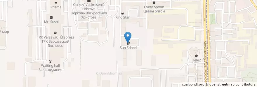 Mapa de ubicacion de Sun School en Russia, Northwestern Federal District, Leningrad Oblast, Saint Petersburg, Адмиралтейский Район, Округ Измайловское.