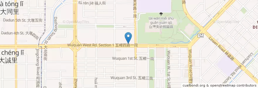 Mapa de ubicacion de Retro Cafe en Taiwan, Taichung, Distretto Occidentale.