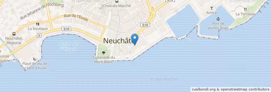 Mapa de ubicacion de Ecole Club Migros en Швейцария, Невшатель, Lac De Neuchâtel (Ne), Neuchâtel.