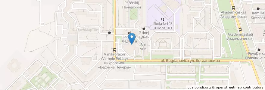 Mapa de ubicacion de У Людмилы en Russie, District Fédéral De La Volga, Oblast De Nijni Novgorod, Городской Округ Нижний Новгород.