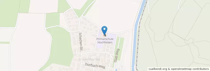 Mapa de ubicacion de Primarschule Hochfelden en Svizzera, Zurigo, Bezirk Bülach, Hochfelden.