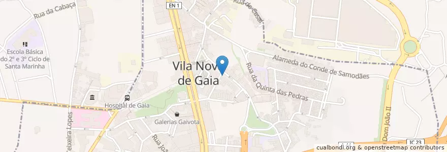 Mapa de ubicacion de Escola de Condução Gaiense en البرتغال, المنطقة الشمالية (البرتغال), Área Metropolitana Do Porto, بورتو, Vila Nova De Gaia, Mafamude E Vilar Do Paraíso.