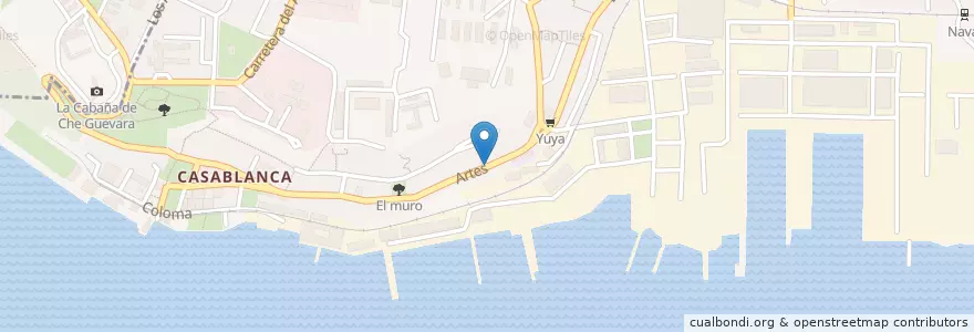Mapa de ubicacion de Cajero Automatico en Kuba, Havanna, Regla.
