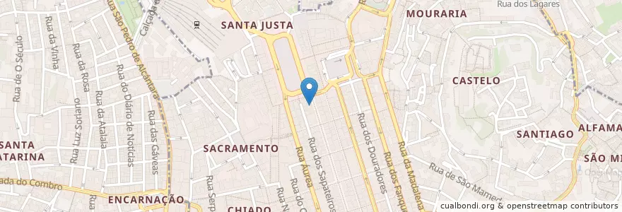 Mapa de ubicacion de Fabrica da Nata en Portekiz, Área Metropolitana De Lisboa, Lisboa, Grande Lisboa, Lizbon, Santa Maria Maior.