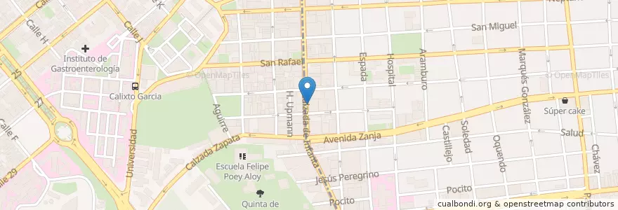 Mapa de ubicacion de Banco en キューバ, La Habana.