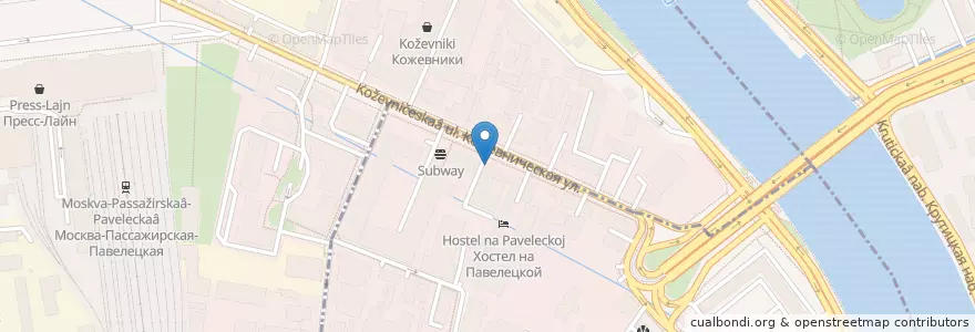 Mapa de ubicacion de Foodman en Russie, District Fédéral Central, Moscou, Центральный Административный Округ, Даниловский Район, Район Замоскворечье.